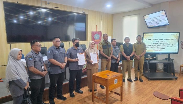 Kontainer Makassar Recover di Losari Dimanfaatkan Jadi Kantor Operasional Parkir