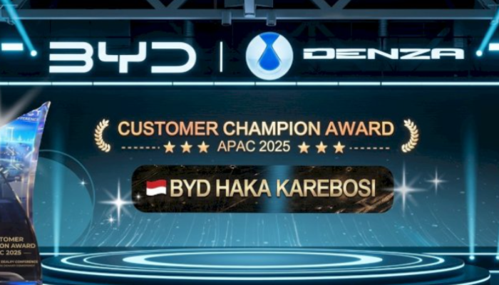 BYD Haka Karebosi Makassar Raih Customer Champion Award APAC 2025 Berkat Kepuasan Pelanggan Tertinggi
