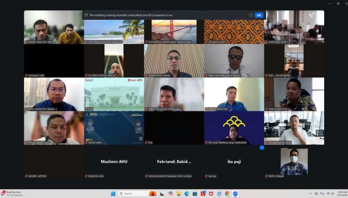 Kemenkum Sulsel Raih Capaian Tertinggi di Klaster B Pendirian Perseroan Perorangan Nasional