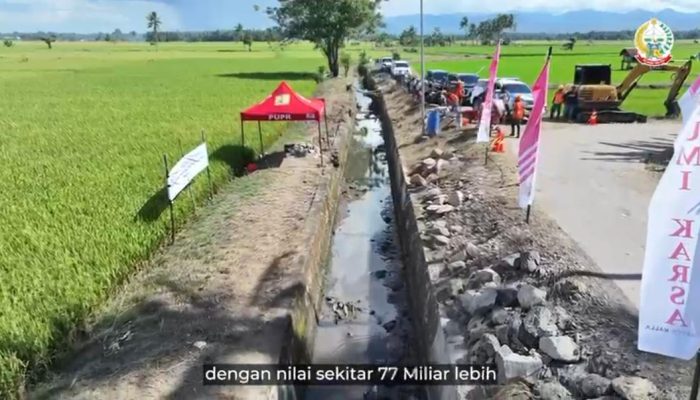 Dimulai dari Soppeng, Gubernur Sulsel Groundbreaking Program MYP Rehabilitasi Daerah Irigasi
